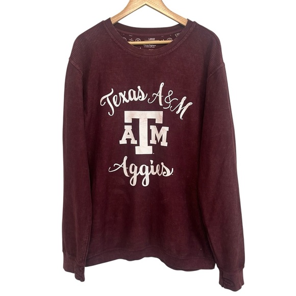 Women's Large Texas A&M College Footfall Cozy Maroon Sports Collegiate Sweater - Picture 1 of 4